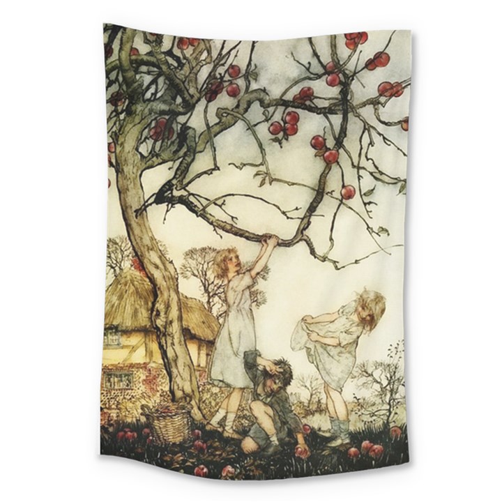 Vintage - Apple Picking Large Tapestry