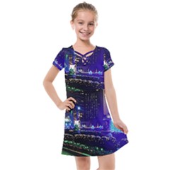 Columbus Commons Kids  Cross Web Dress by Riverwoman