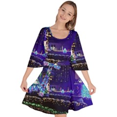 Columbus Commons Velour Kimono Dress