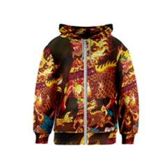 Dragon Lights Kids  Zipper Hoodie