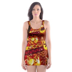 Dragon Lights Skater Dress Swimsuit