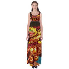 Dragon Lights Empire Waist Maxi Dress