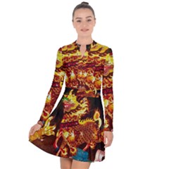 Dragon Lights Long Sleeve Panel Dress