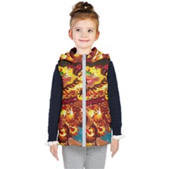 Dragon Lights Kids  Hooded Puffer Vest