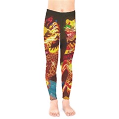 Dragon Lights Kids  Legging by Riverwoman