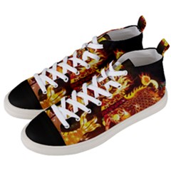 Dragon Lights Men s Mid-top Canvas Sneakers