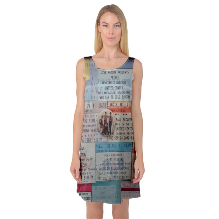 Concert Memorabilia  Sleeveless Satin Nightdress