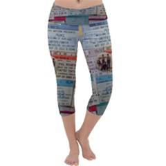 Concert Memorabilia  Capri Yoga Leggings by StarvingArtisan