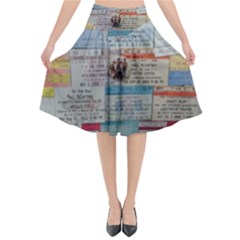 Concert Memorabilia  Flared Midi Skirt by StarvingArtisan