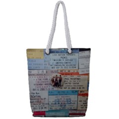 Concert Memorabilia  Full Print Rope Handle Tote (small) by StarvingArtisan