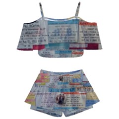 Concert Memorabilia  Kids  Off Shoulder Skirt Bikini by StarvingArtisan