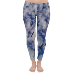 Pelicans In Flight Classic Winter Leggings