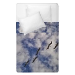 Pelicans In Flight Duvet Cover Double Side (single Size) by StarvingArtisan