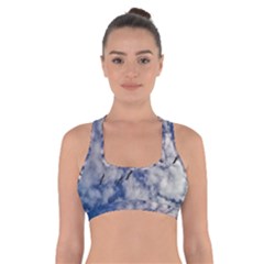 Pelicans In Flight Cross Back Sports Bra by StarvingArtisan