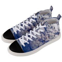 Pelicans In Flight Men s Mid-top Canvas Sneakers by StarvingArtisan