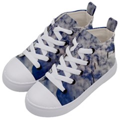 Pelicans In Flight Kids  Mid-top Canvas Sneakers by StarvingArtisan