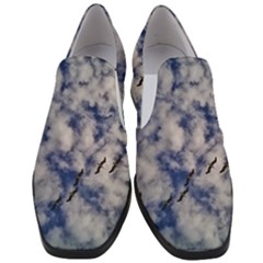 Pelicans In Flight Slip On Heel Loafers by StarvingArtisan