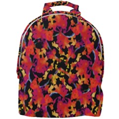 Red Floral Collage Print Design 2 Mini Full Print Backpack by dflcprintsclothing