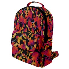 Red Floral Collage Print Design 2 Flap Pocket Backpack (small) by dflcprintsclothing