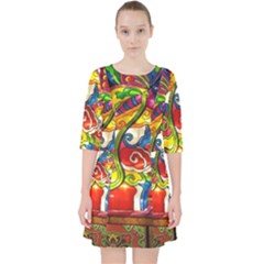 Dragon Lights Centerpiece Pocket Dress by Riverwoman