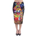 Dragon Lights Centerpiece Velvet Midi Pencil Skirt View1