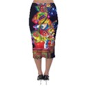 Dragon Lights Centerpiece Velvet Midi Pencil Skirt View2