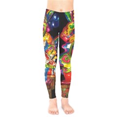 Dragon Lights Centerpiece Kids  Legging by Riverwoman