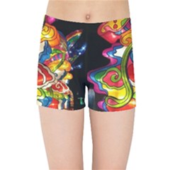 Dragon Lights Centerpiece Kids  Sports Shorts by Riverwoman