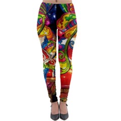 Dragon Lights Centerpiece Lightweight Velour Leggings