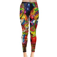 Dragon Lights Centerpiece Inside Out Leggings by Riverwoman