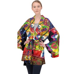 Dragon Lights Centerpiece Velvet Kimono Robe