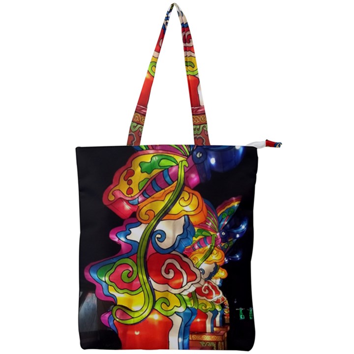 Dragon Lights Centerpiece Double Zip Up Tote Bag