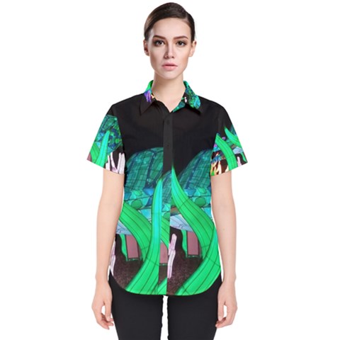 Dragon Lights Turtle Women s Short Sleeve Shirt by Riverwoman