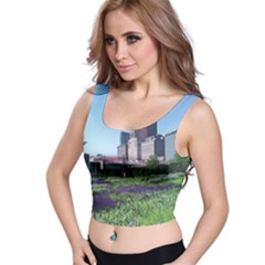 Lurie Garden Salvia River Crop Top by Riverwoman