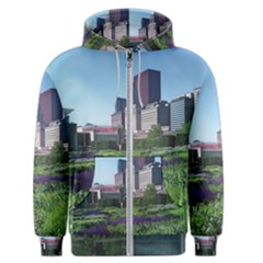 Lurie Garden Salvia River Men s Zipper Hoodie by Riverwoman