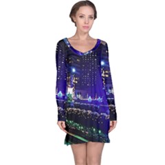 Columbus Commons Lights Long Sleeve Nightdress by Riverwoman