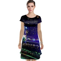 Columbus Commons Lights Cap Sleeve Nightdress by Riverwoman