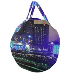 Columbus Commons Lights Giant Round Zipper Tote by Riverwoman