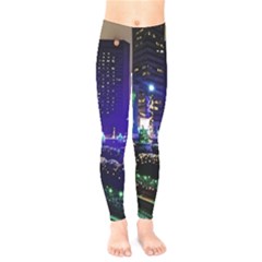 Columbus Commons Lights Kids  Legging by Riverwoman