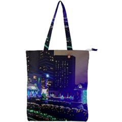 Columbus Commons Lights Double Zip Up Tote Bag by Riverwoman