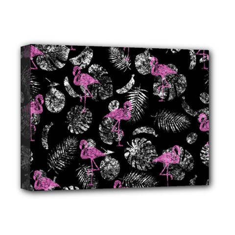 Flamingo Pattern Deluxe Canvas 16  X 12  (stretched)  by Valentinaart