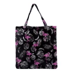 Flamingo Pattern Grocery Tote Bag by Valentinaart