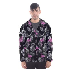 Flamingo Pattern Hooded Windbreaker (men) by Valentinaart