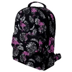 Flamingo Pattern Flap Pocket Backpack (small)