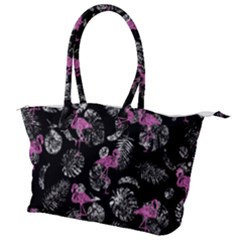 Flamingo Pattern Canvas Shoulder Bag