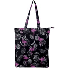 Flamingo Pattern Double Zip Up Tote Bag by Valentinaart