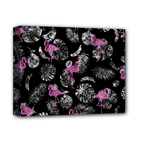 Flamingo Pattern Deluxe Canvas 14  X 11  (stretched) by Valentinaart