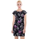 Flamingo pattern Cap Sleeve Bodycon Dress View1