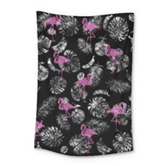 Flamingo Pattern Small Tapestry by Valentinaart