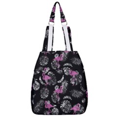 Flamingo Pattern Center Zip Backpack